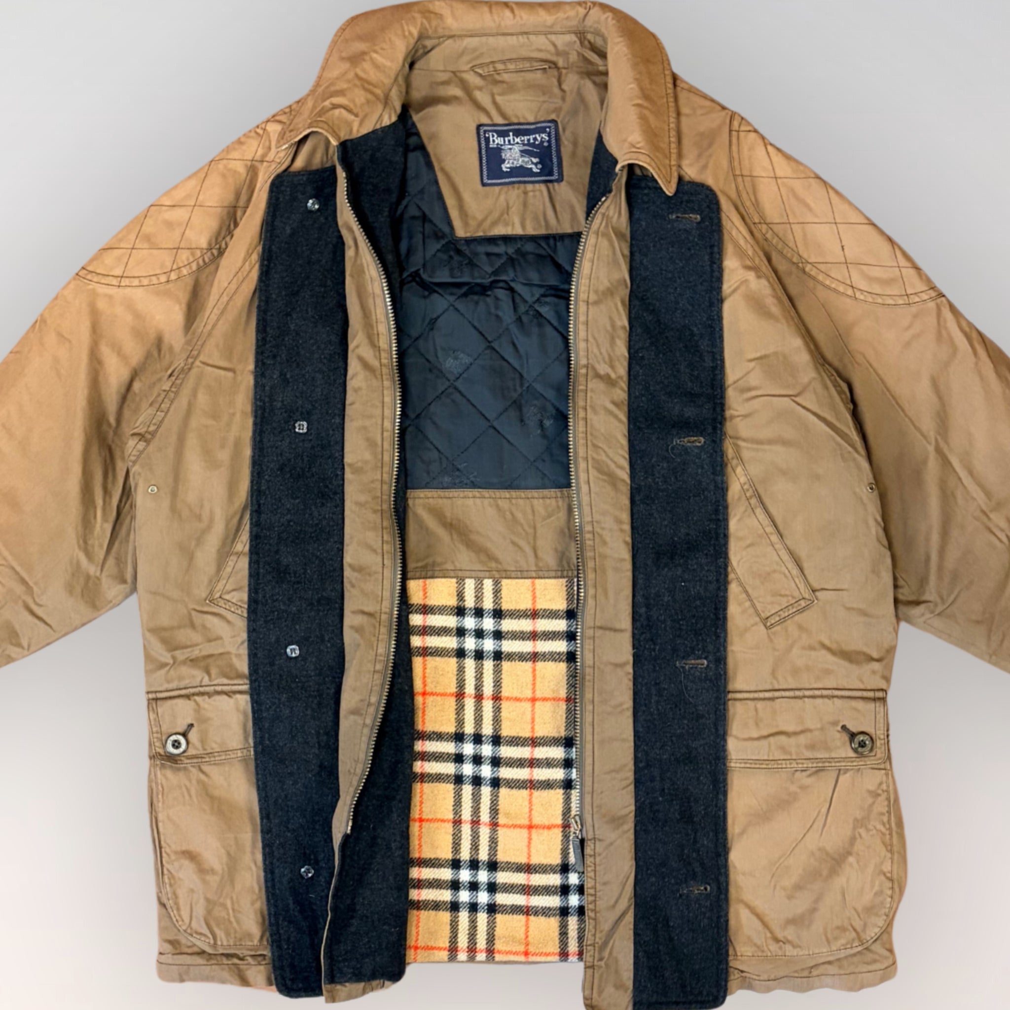 Vintage Burberrys Field Coat Winter / M-L