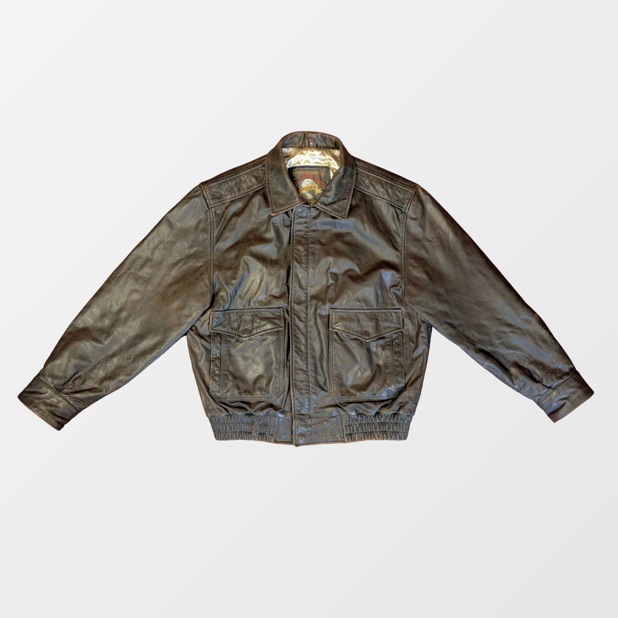 Vintage Lederjacke – Heavy Leather – 80s Style – Frontansicht – Fehsenfeld Vintage Archiv